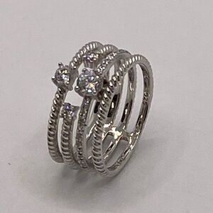925 Ring Thailand CZs size 6.25. 3.9grams